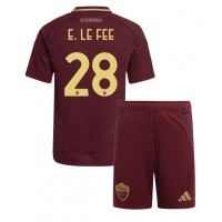 AS Roma Enzo Le Fee #28 Domáci Detský futbalový dres 2024-25 Krátky Rukáv (+ trenírky)